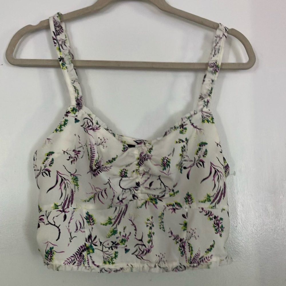 NWOT Topshop Floral Print Women's cropped Top Size 8